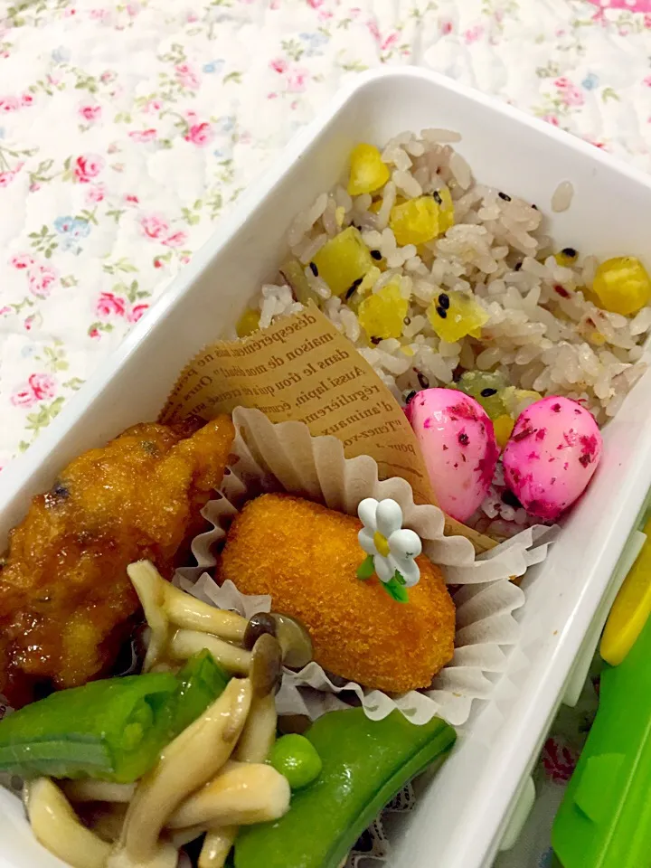 さつまいもの炊き込みご飯弁当|くるみるくさん