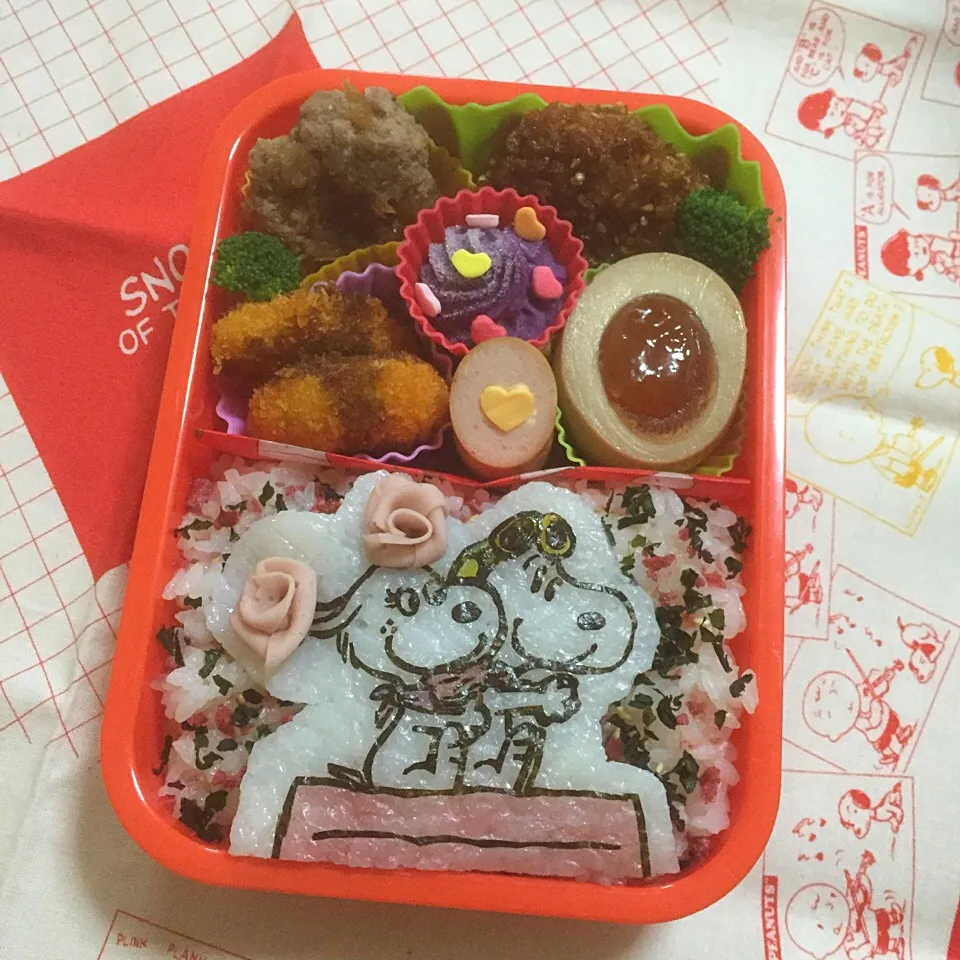 バレンタイン弁当 スヌーピー＆フィフィ|namimoさん