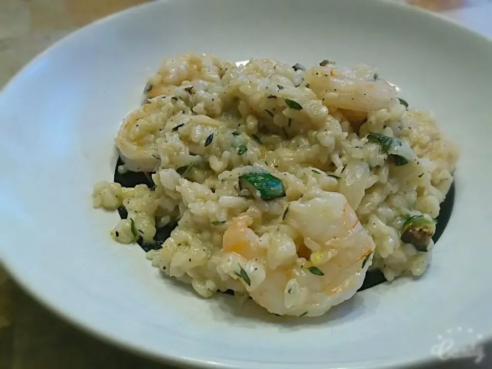 Snapdishの料理写真:#HelloFresh Shrimp & Lemon Risotto with Roasted Zucchini & Parmesan|Courtney Alizabet Riess Handelさん