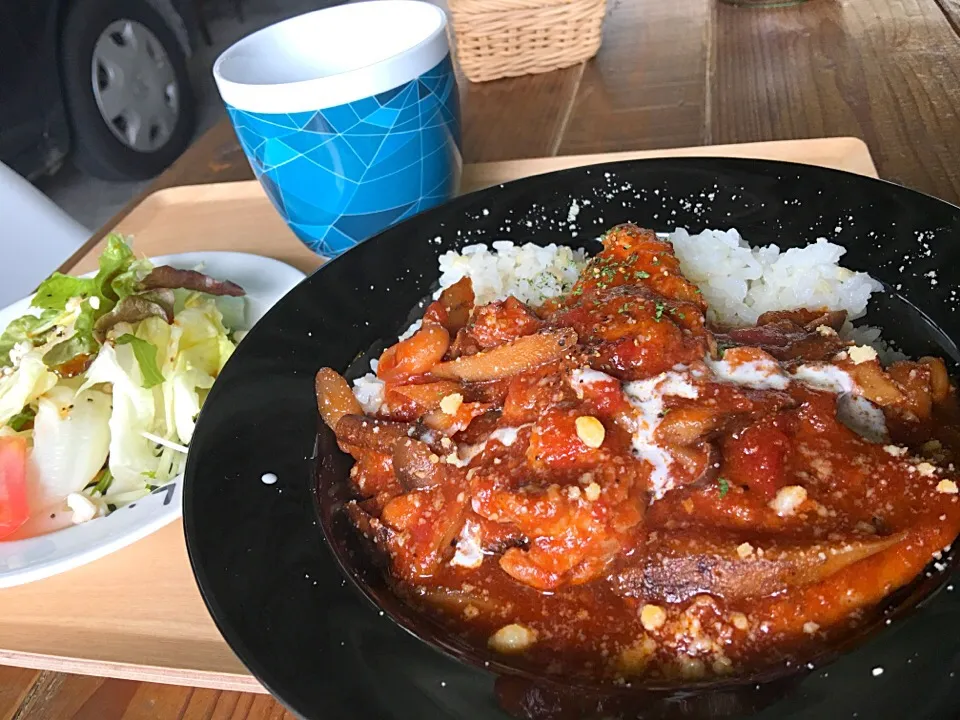 ランチー鶏のトマトソース煮ー|神力屋 火酒さん