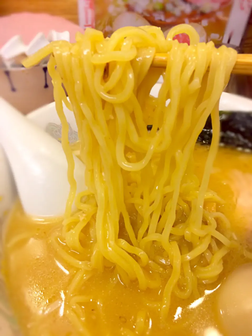 Snapdishの料理写真:味噌らぁめんの麺@一福|morimi32さん