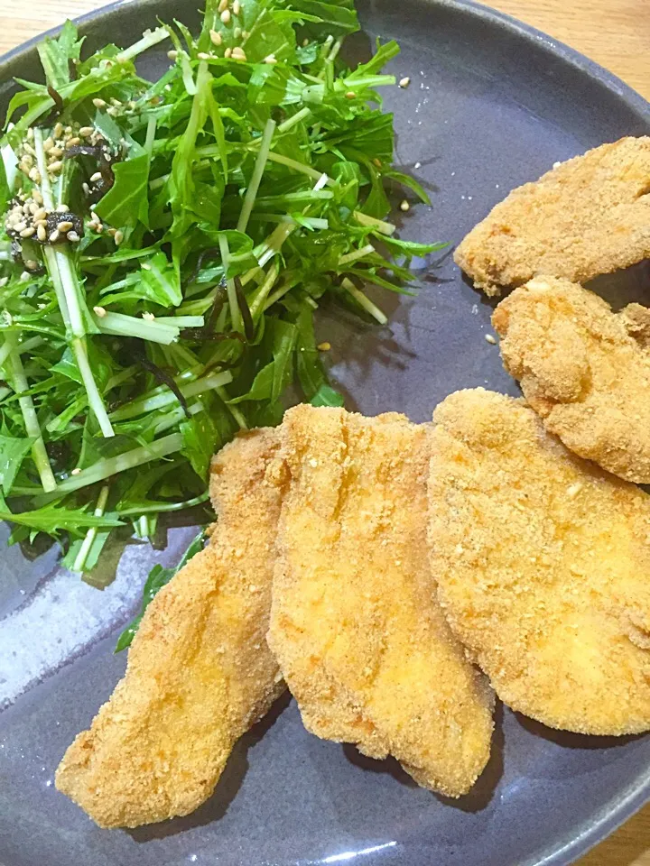 鳥の胸肉 高野豆腐衣揚げ|ちゃんちゃんさん