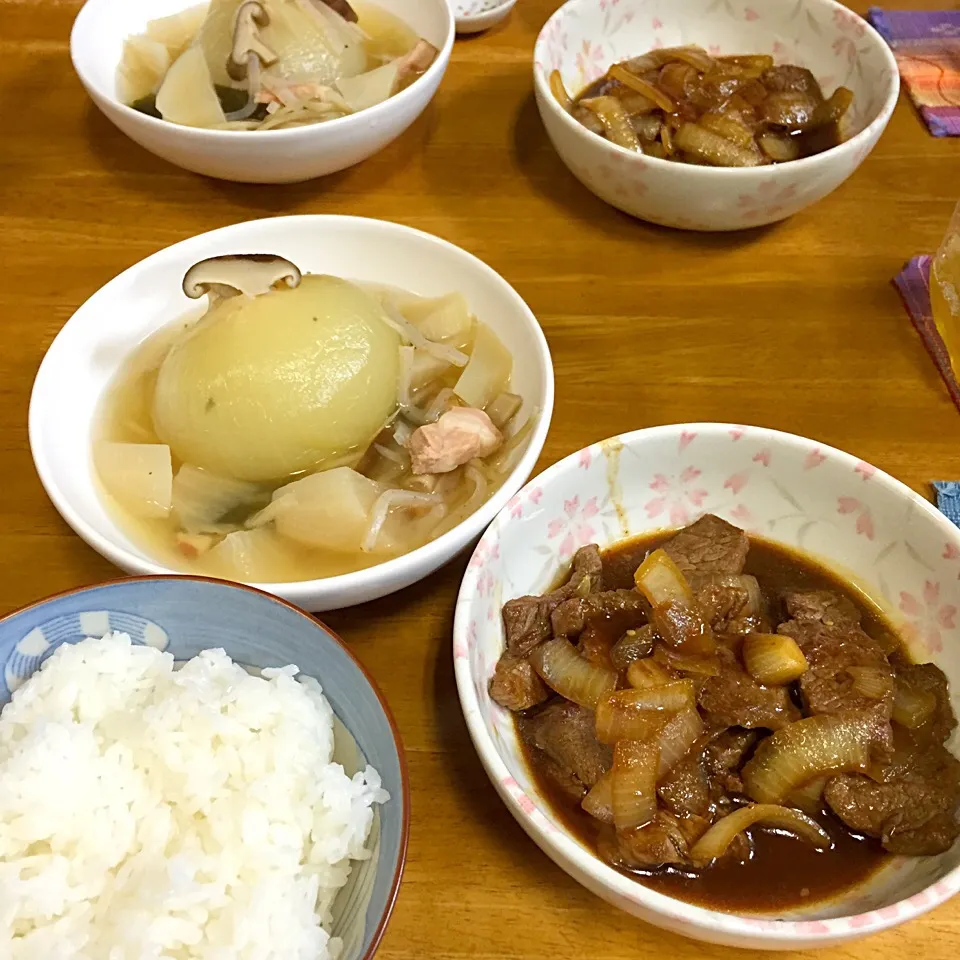 玉ねぎスープと焼肉(^O^)／|すかラインさん