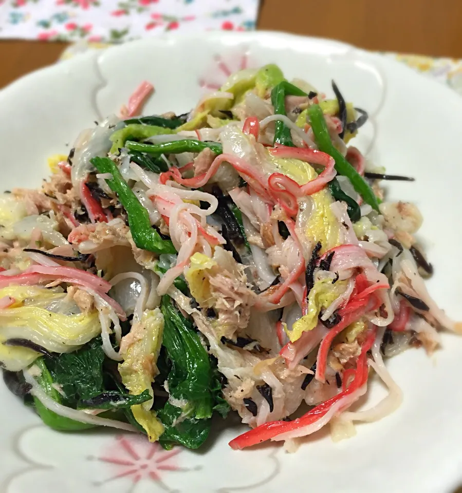 ほうれん草と白菜のサラダ|ぽよぽよまゆかさん