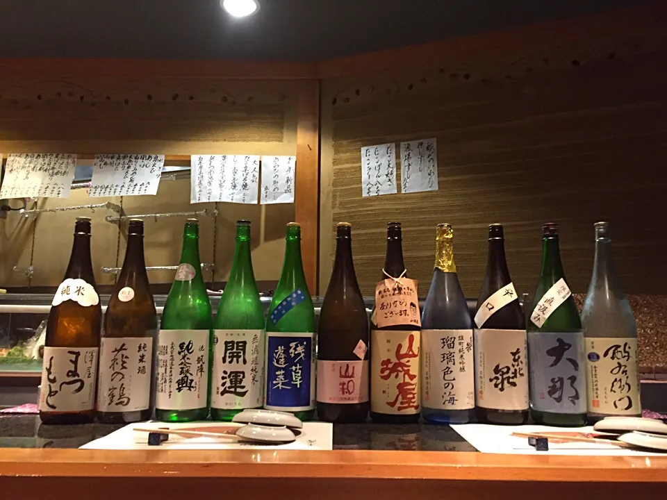 Snapdishの料理写真:日本酒ラインナップ|金子 雄介さん