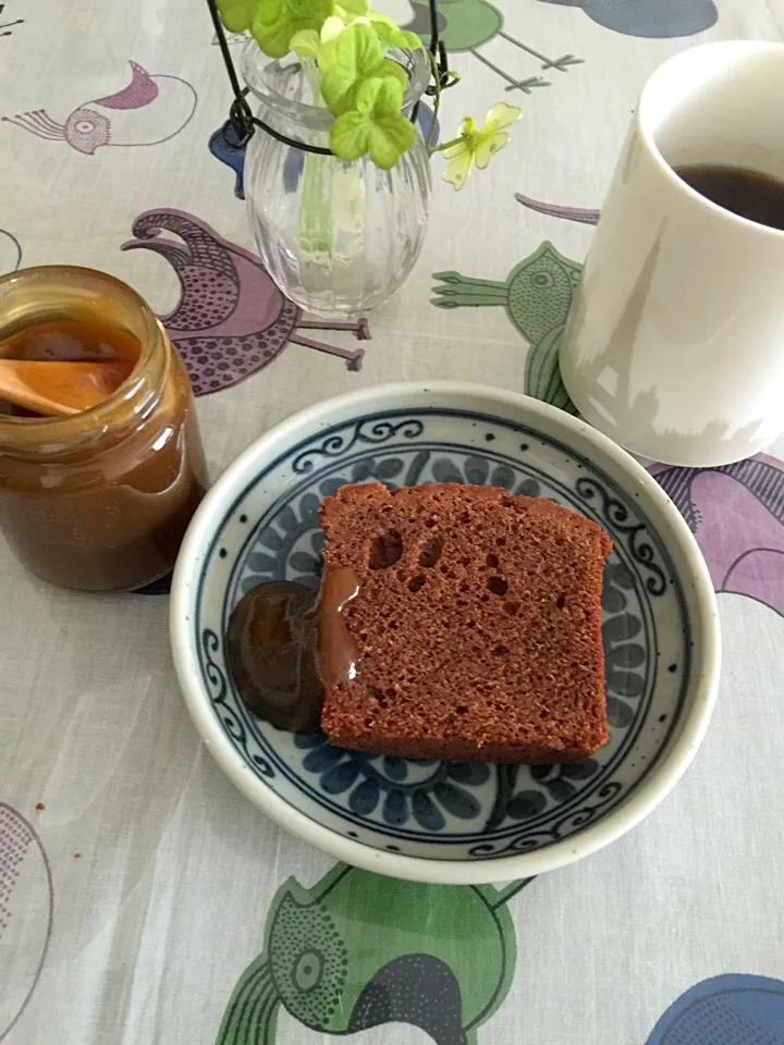 梅ジャムチョコパウンドケーキ
味見です！( •̀∀•́ )b

セキグチテルヨさんレシピ本から(￣∇￣)|Kyariko272さん