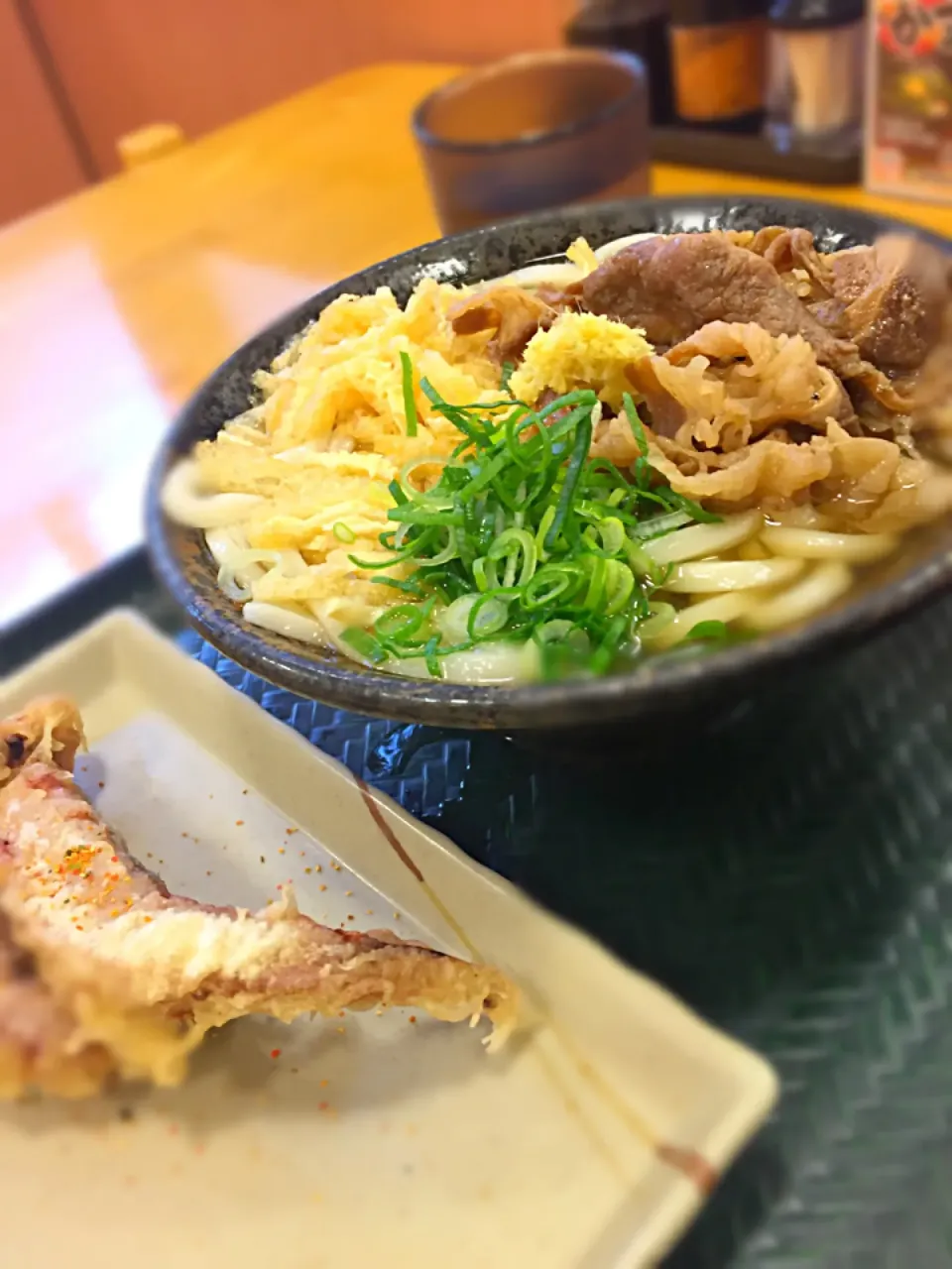 牛肉うどん＋げそ天|古山さん