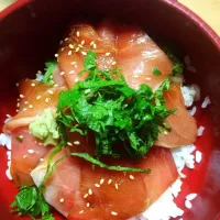 Snapdishの料理写真:中トロの漬け丼|shoshana yukatanさん