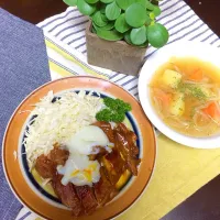 とろたま乗せ照り焼きチキン
野菜スープ|Ryotanさん