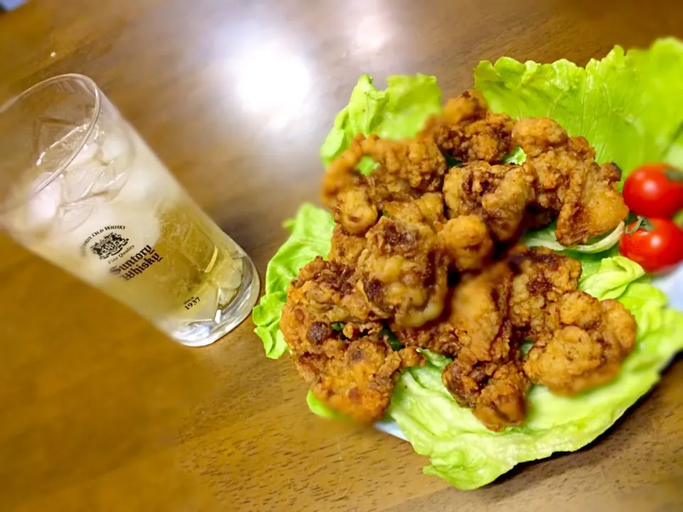 親鶏の唐揚げ&ハイボール♪|トシさん