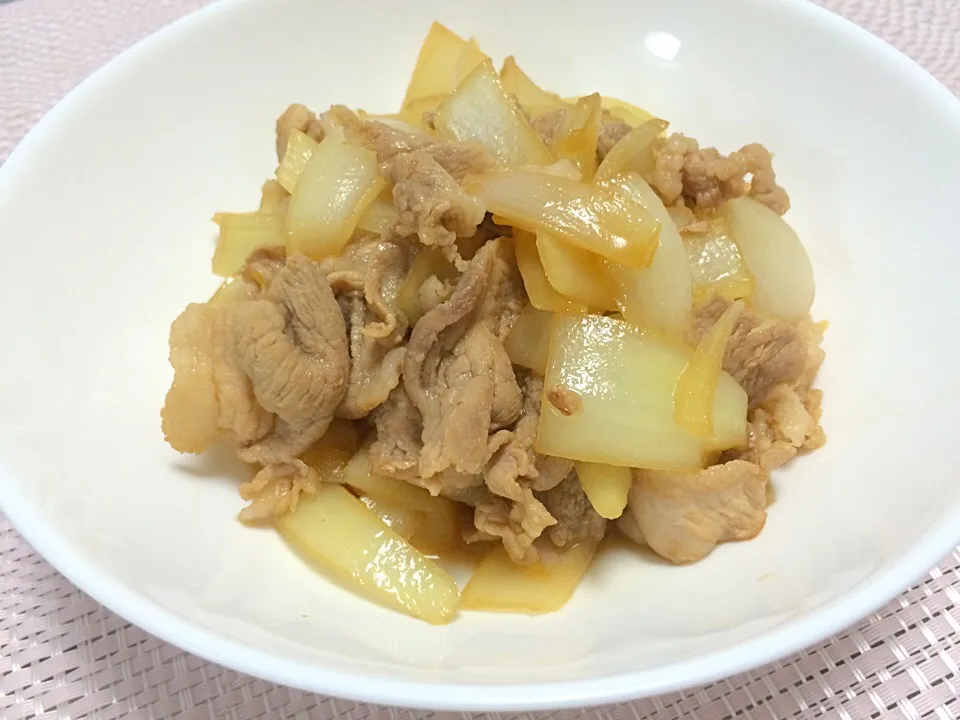 新たまねぎと豚肉の甘酢炒め|なつみちさん