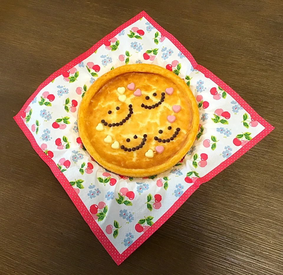 Snapdishの料理写真:ニコニコ😊ベイクドチーズケーキ💕|pentarouさん