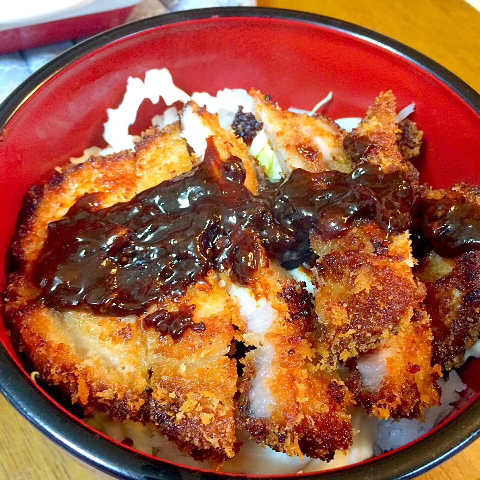 ままが作った味噌カツ丼💓|ラッキーさん