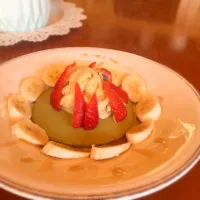 Green tea pancake brekkie made by hubby for Valentine's day 2016|Chibiko's Kitchenさん