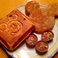 チョコワッフル&ココアホットケーキ&カップチョコ*|時雨*さん