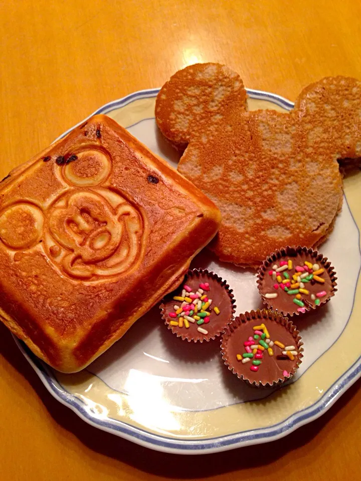 チョコワッフル&ココアホットケーキ&カップチョコ*|時雨*さん