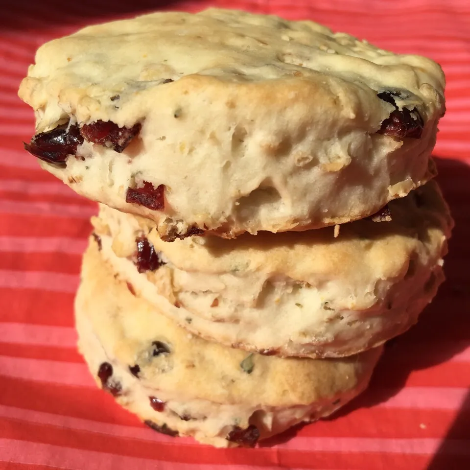 Snapdishの料理写真:cranberry-oat biscuits with rosemary|gonbenさん