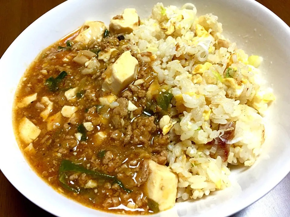 昨日の残りの麻婆豆腐で麻婆炒飯|信太郎さん