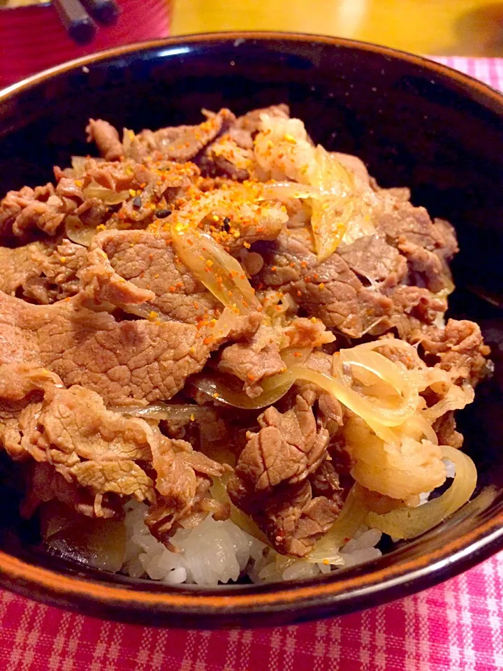 牛丼で夕食🍚|かずみさん