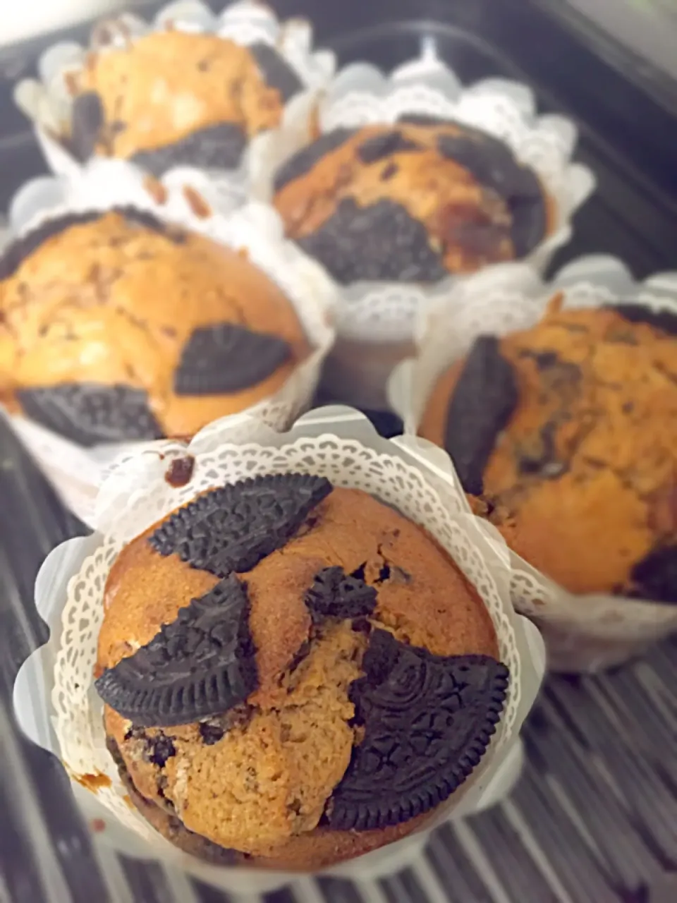 oreo choc_chunk muffins|あべいずみさん