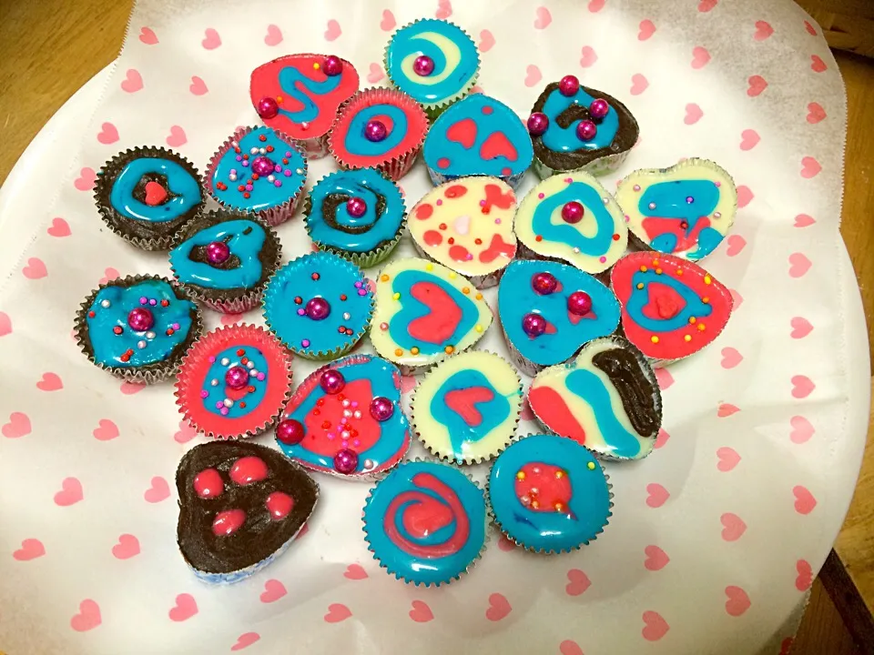 My daughter homemade colorful chocolate ganache/colorful Nama choco|Babyluv Cabrera Ocampoさん