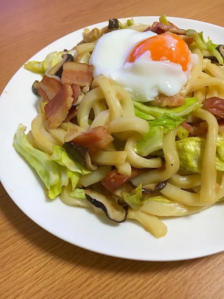 味噌バター焼うどん|ぽんちょさん