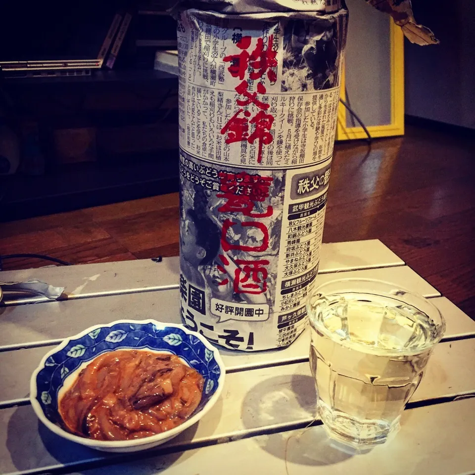 秩父錦の季節限定と自家製の塩辛。
くぅ〜〜ッ😆🍶✨|ラー山さん