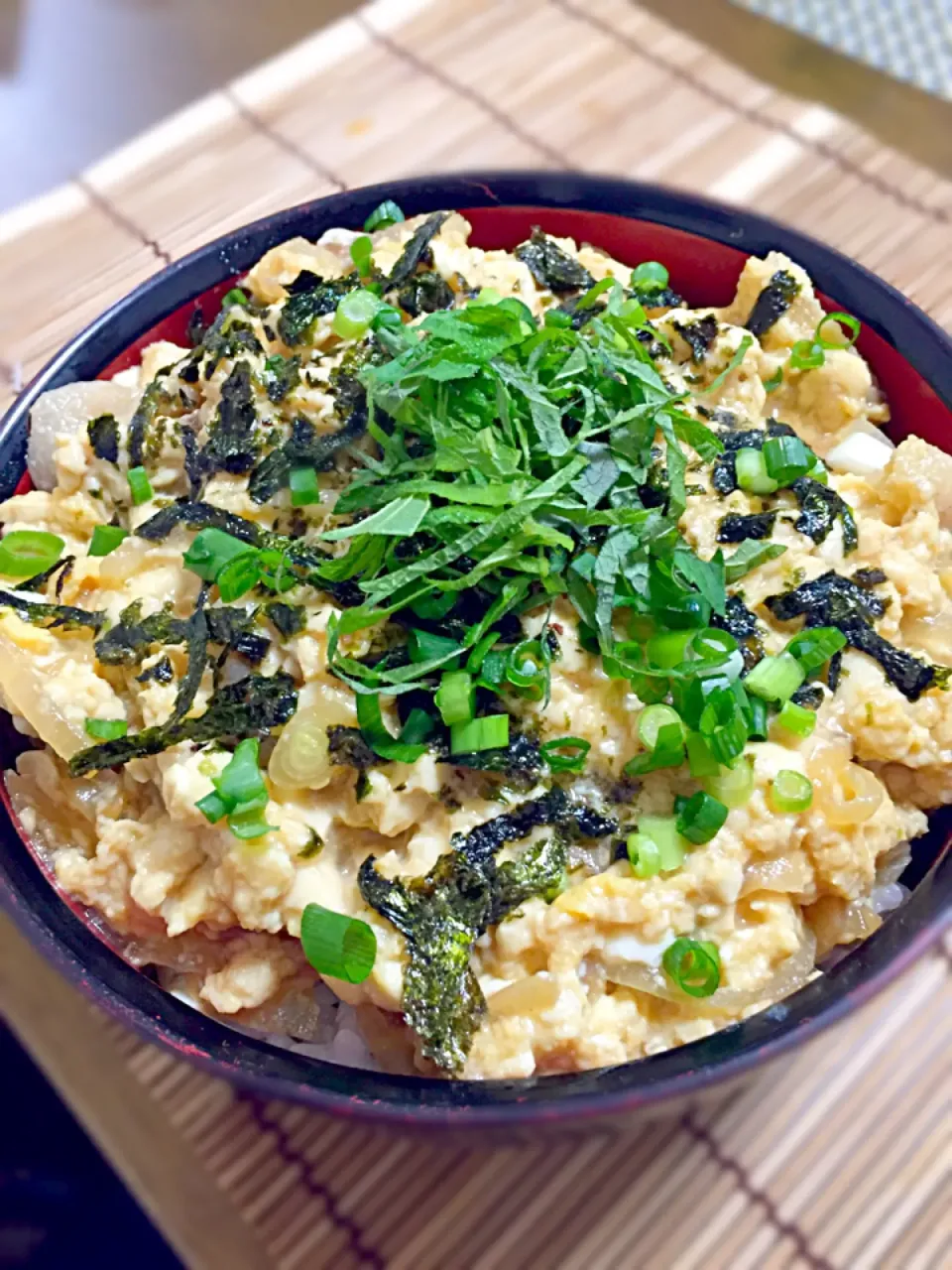 豆腐と卵のふわふわ丼|パパパ♪さん