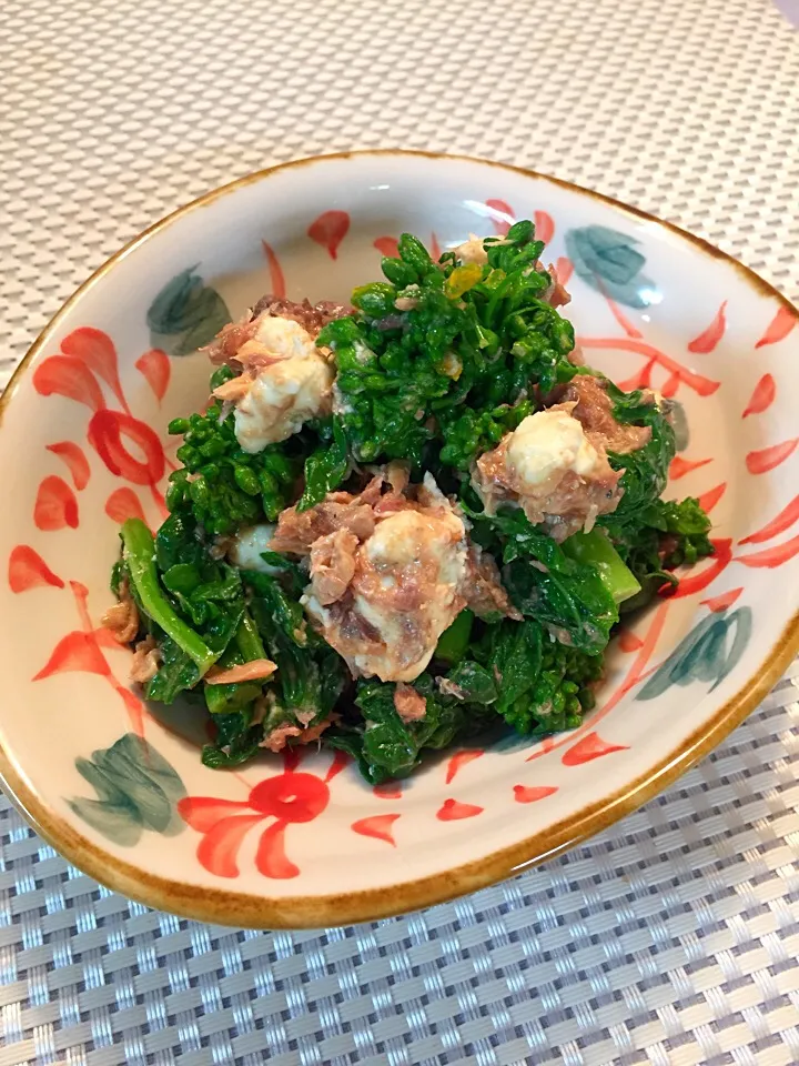 ことり*さんの料理 菜花と鯖の味噌煮のクリームチーズ和え*|さちさん