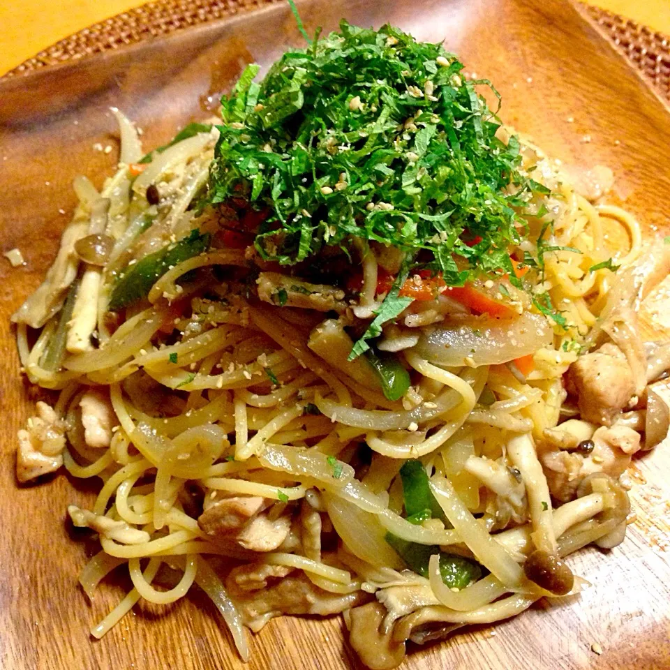 たっぷり野菜と鶏肉の生姜パスタ|chacoさん