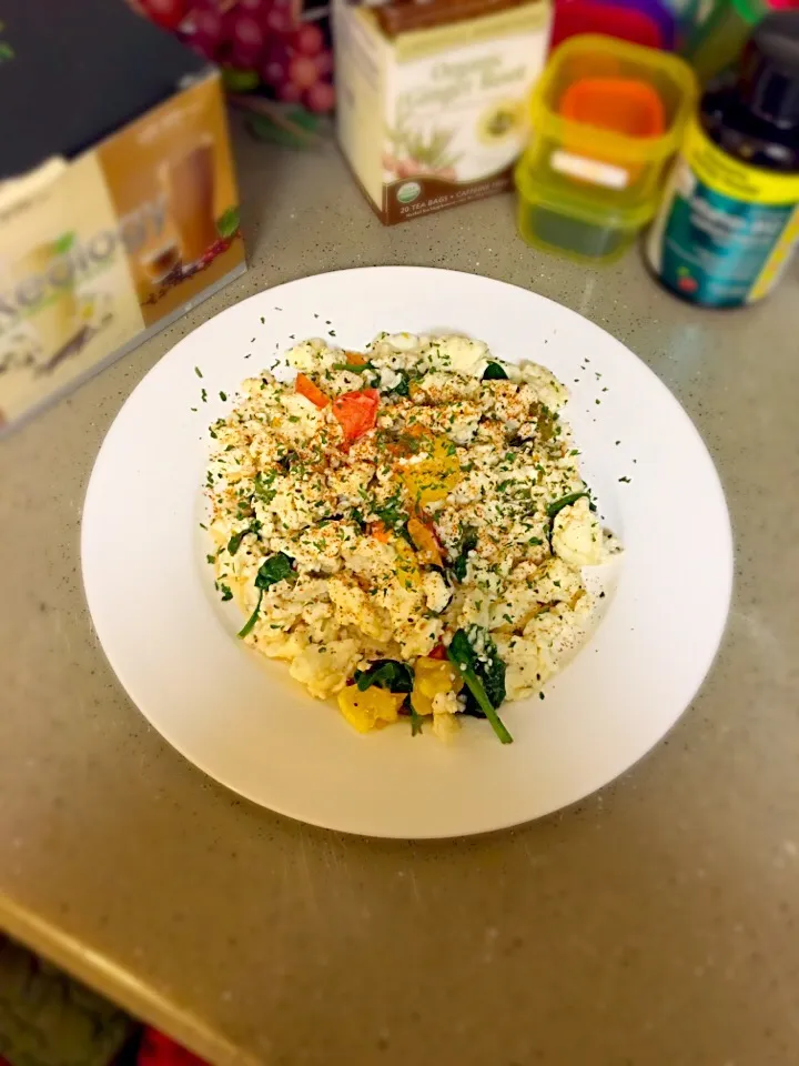 Scrambled egg whites and veggies|Michelle Elrodさん