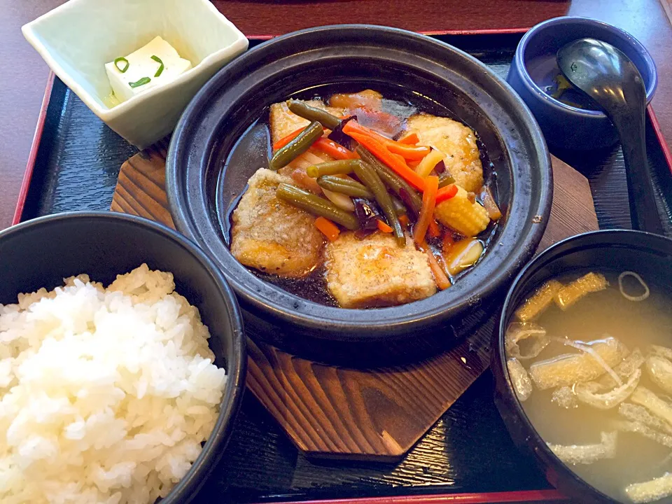 白身魚の甘酢餡かけ定食|T. Wonderさん