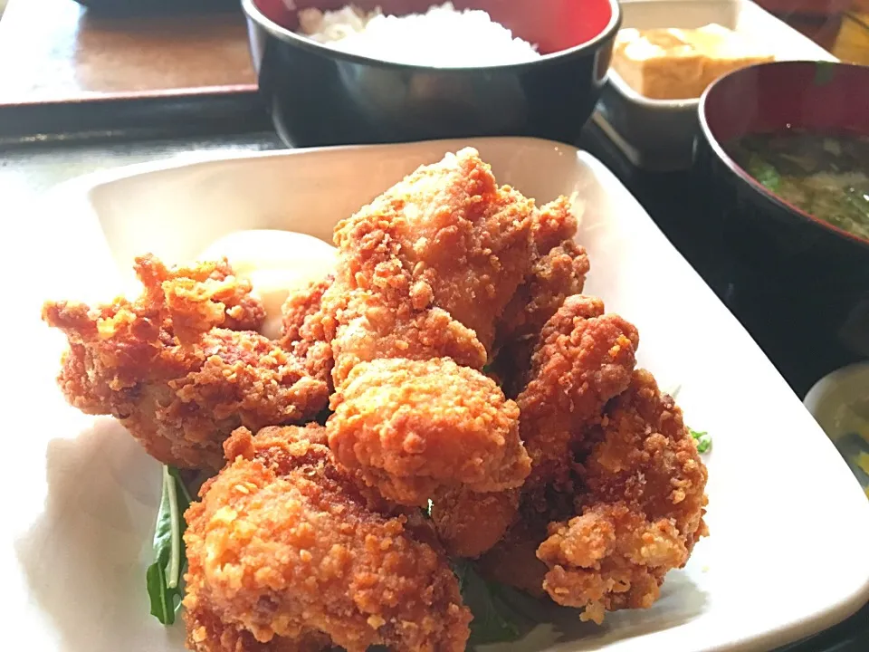 若鶏からあげ定食|こさん