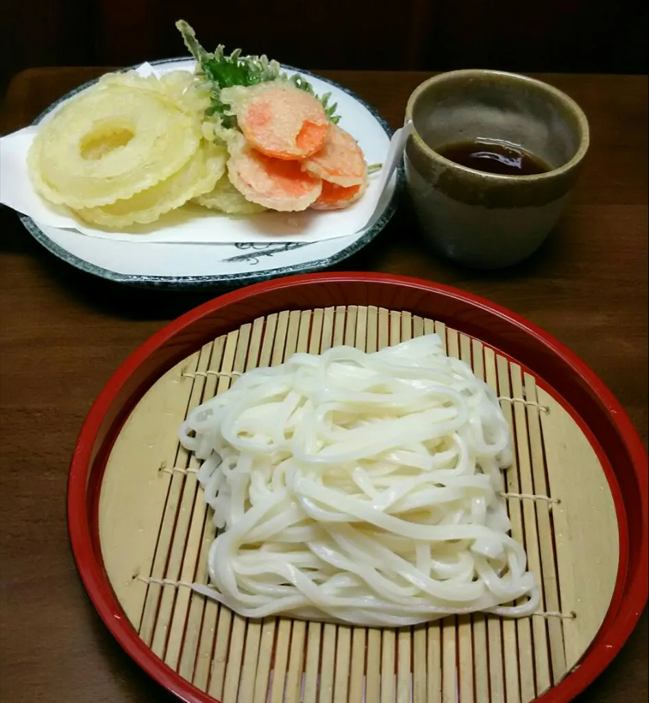 野菜天ざるうどん|あらいぐまのしっぽさん