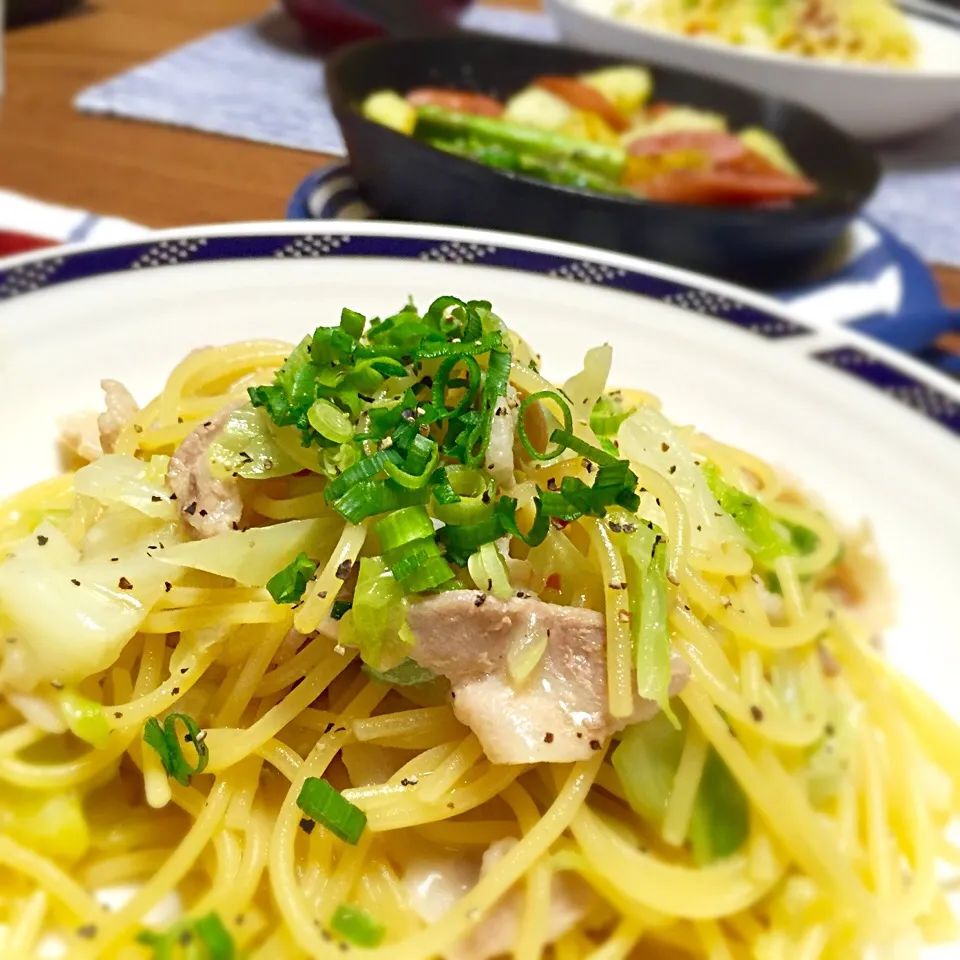 きゃべつと豚肉のパスタ☆|あさこさん