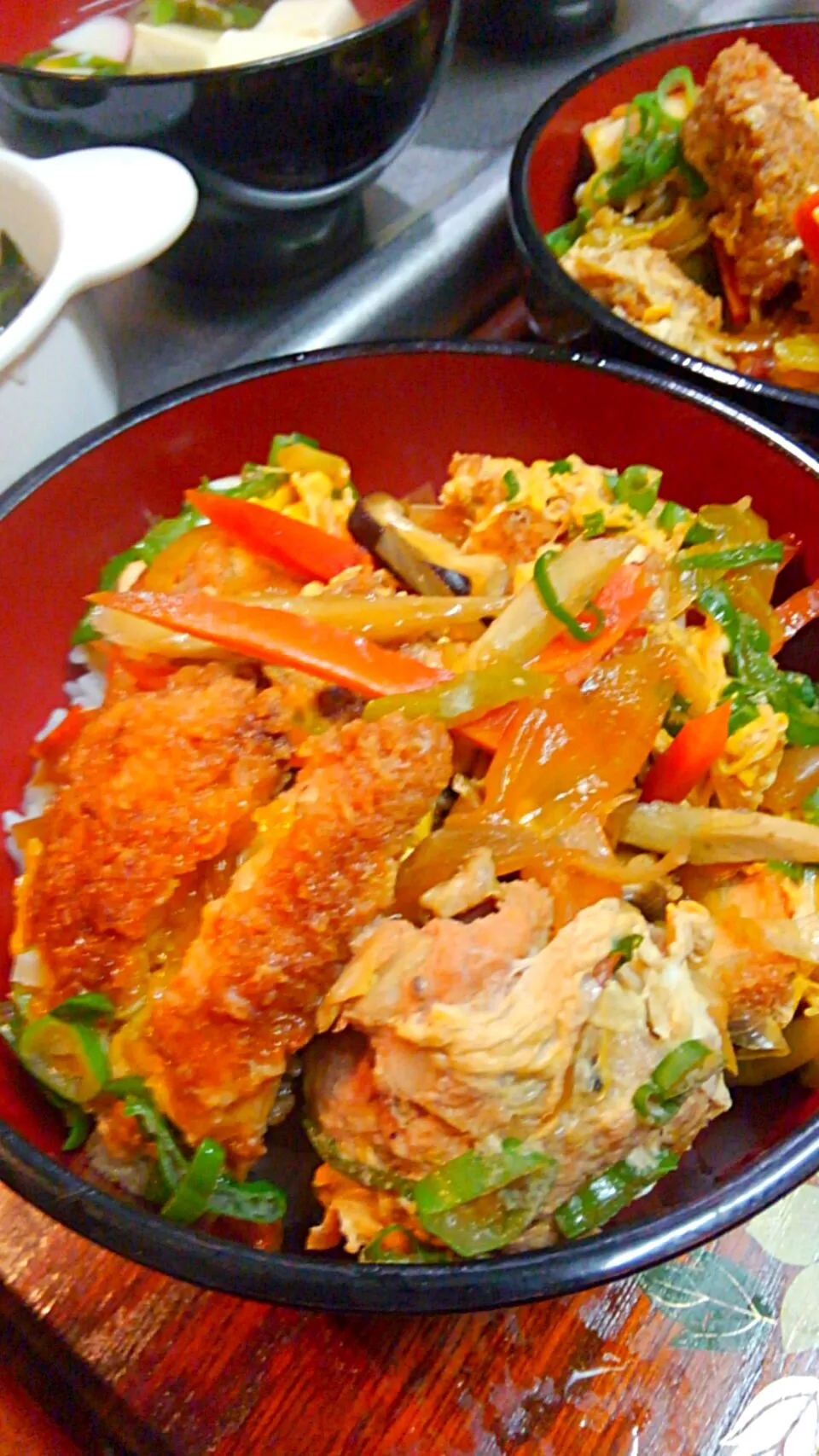 野菜たっぷりカツ丼&すまし汁|平田久美さん