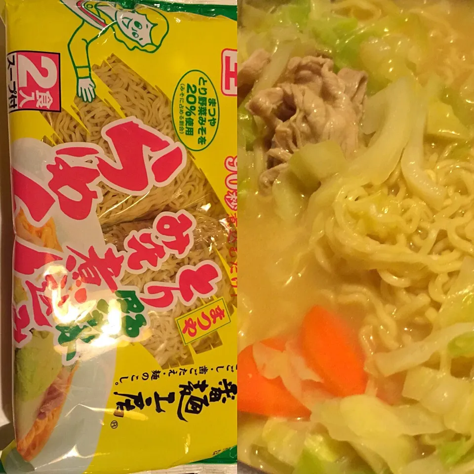 Snapdishの料理写真:とり野菜みそのみそ煮込みラーメン(◍•ڡ•◍)❤|いつみさん