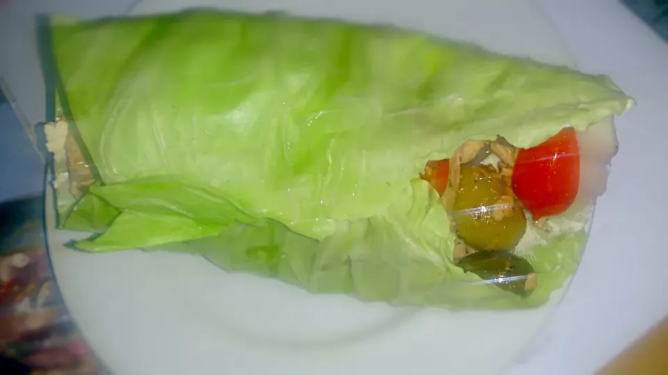 creamy chicken and chirizo cabbage wrap|Barberttさん