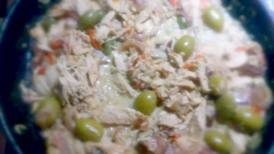 creamy chicken chirizo with capers and olives.|Barberttさん