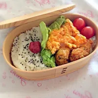 曲げわっぱのエビチリ弁当|Ryoさん