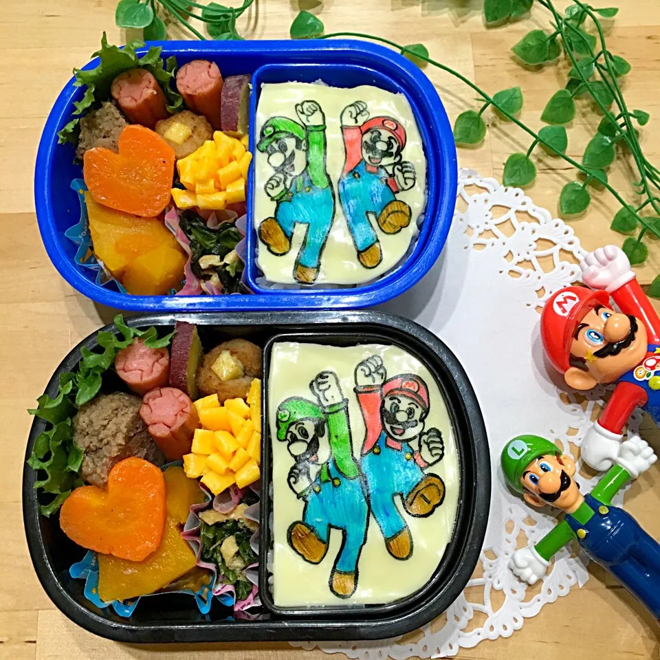 マリオ&ルイージ弁当|ひぃちゃんさん