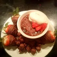 Blueberry and chocolate pot de creme. Valentines love!|joe suegrimさん