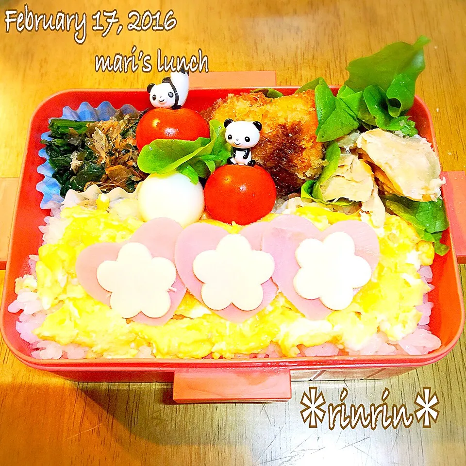 Snapdishの料理写真:今日の娘のお弁当|りんりんさん