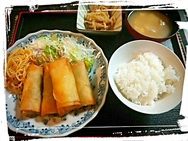 鶏胸肉のチーズ入り春巻き定食|Ryouri　Sukiさん