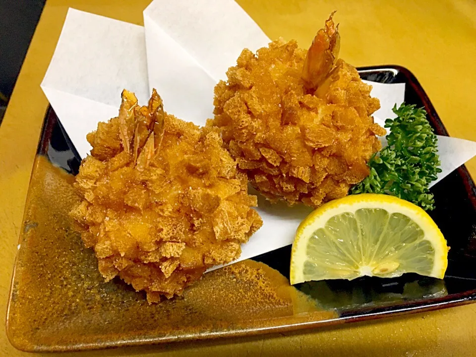 海老の鹿の子揚げ|金髪店長さん