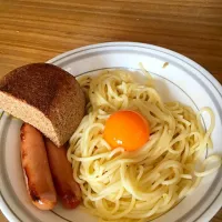 Snapdishの料理写真:糖質0g麺カルボナーラ|たまさん