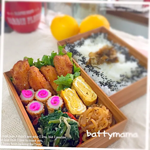 鶏ムネ肉のレモン煮弁当～♡battymamaの節約しても美味しいお弁当♡|ばってぃーまま＠♪さん