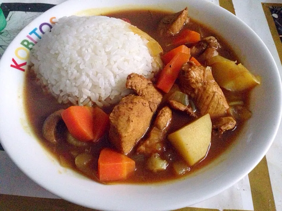 Japanese chicken curry with rice|Emmaさん