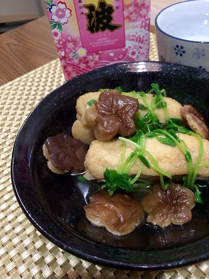 お餅巾着と花椎茸煮物|🌿ぴぴさん