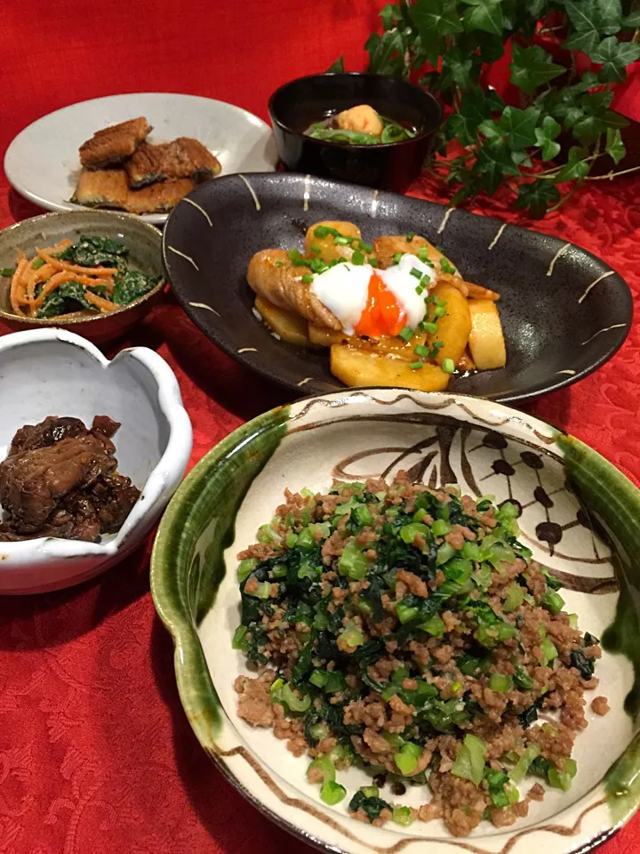 チョッパー＆ホヌさんの料理 青菜そぼろ🍚のお供に〜(◕ฺ ▿ฺ ◕ฺ)ﾆｧﾆｧ😋😋✌🏼️|みなさん